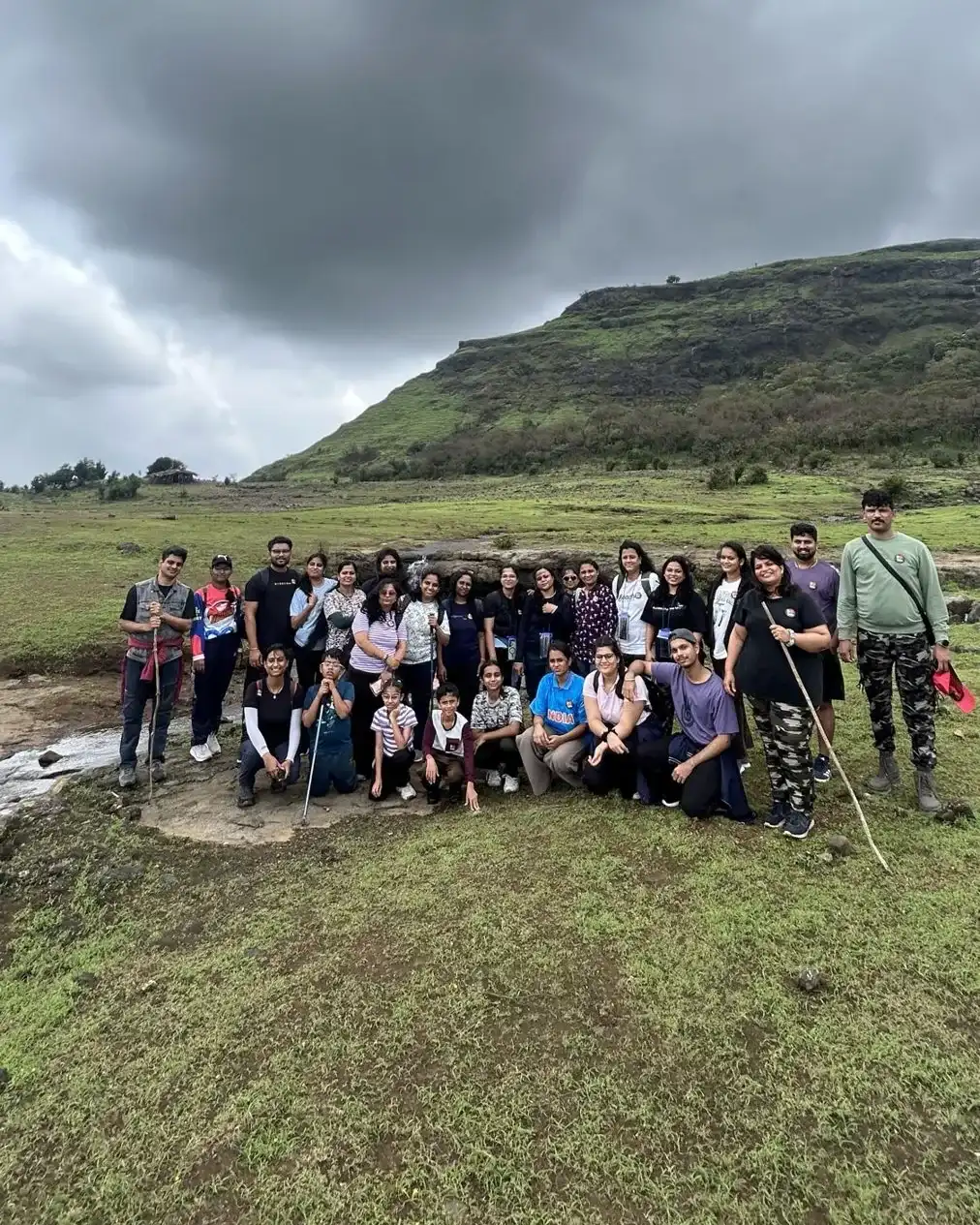 A Travel Firse group on a monsoon trek