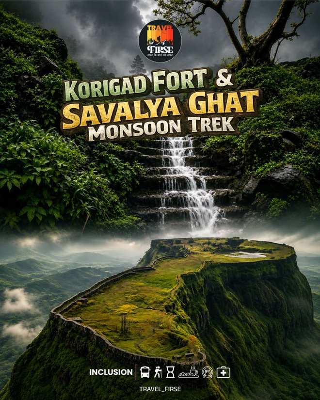 Korigad Fort & Savlya Ghat Monsoon Trek trek brochure poster